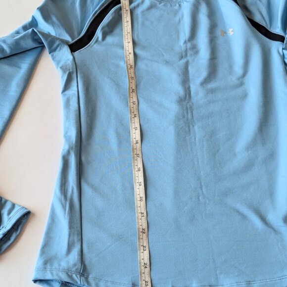 Under Armour COLD GEAR Cozy Graphic Shirt Long Sleeve Blue Womens Size: M - Picture 9 of 10